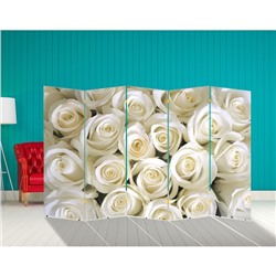 Ширма "Белые розы" 250 × 160